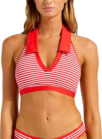 Seafolly Club House Halter Top with Collar in Kuwait
