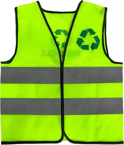 7Pcs Garbage Man Costume Set Adult Halloween Waste Management Recycling Waste with Vest Hat Gloves Glasses Socks Necklace Green in Saudi Arabia