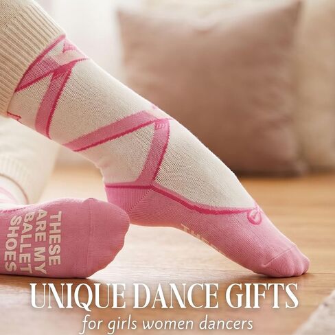 InnoBeta Dance Gifts for Women One Size Crew Sock for Dancer Dance Ballet Lovers on Birthday Christmas in Kuwait
