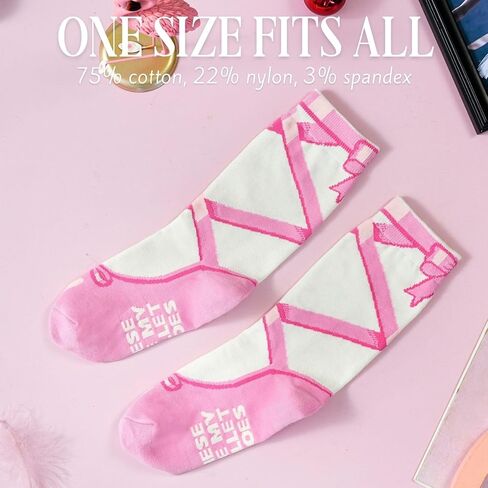 InnoBeta Dance Gifts for Women One Size Crew Sock for Dancer Dance Ballet Lovers on Birthday Christmas in Kuwait