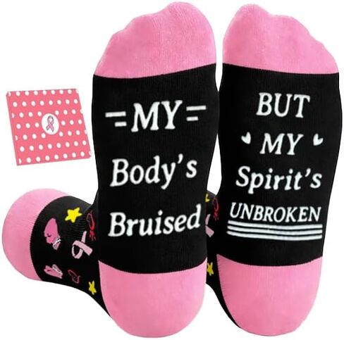 Cancer awareness Socks - Cancer care Gifts for Women Chemotherapy must haves comfort socks for chemo in Saudi Arabia