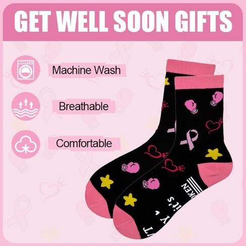 Cancer awareness Socks - Cancer care Gifts for Women Chemotherapy must haves comfort socks for chemo in Saudi Arabia