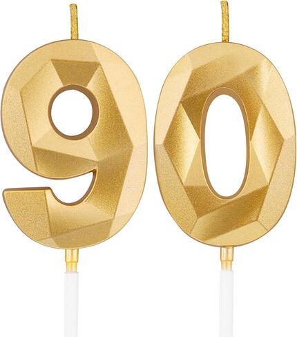 15th Black Birthday Candles, 1.96 Inch Number 15 Cake Candles, 3D Diamond Shape Cake Topper Decorations for Boy Girl Women Men Birthday Party Wedding Anniversary Celebration Supplies in Saudi Arabia