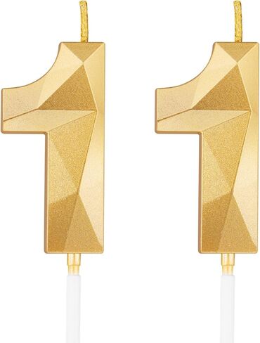 15th Black Birthday Candles, 1.96 Inch Number 15 Cake Candles, 3D Diamond Shape Cake Topper Decorations for Boy Girl Women Men Birthday Party Wedding Anniversary Celebration Supplies in Saudi Arabia