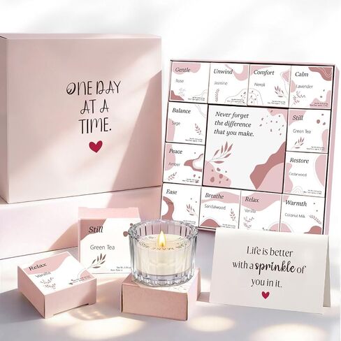 TUZELIYA Candle Gifts for Women, 12 Pack Secret Message Candles with 12 Scents, Birthday Gifts for Women, GirlfriendGifts for Her, Scented Tealight Candle Set with Gift Box & Card in Saudi Arabia