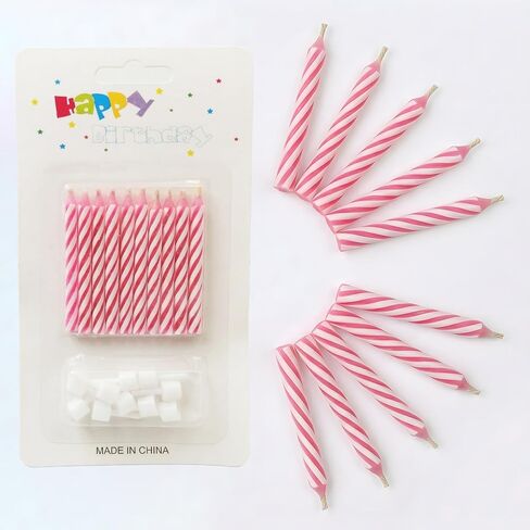 Magic Relighting Birthday Candles Trick Candles, Relight After Blow Out, Party Decorations, Gag Gift, 10 Pack (Pink & Red) in Kuwait