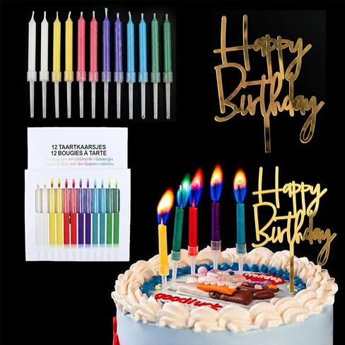 Magic Relighting Birthday Candles Trick Candles, Relight After Blow Out, Party Decorations, Gag Gift, 10 Pack (Pink & Red) in Kuwait