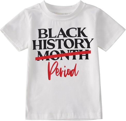 BOUTIKOME Toddler Girl Boy Black History Month Shirt Kid Juneteenth Short Sleeve T-Shirts African American History Outfit in Kuwait