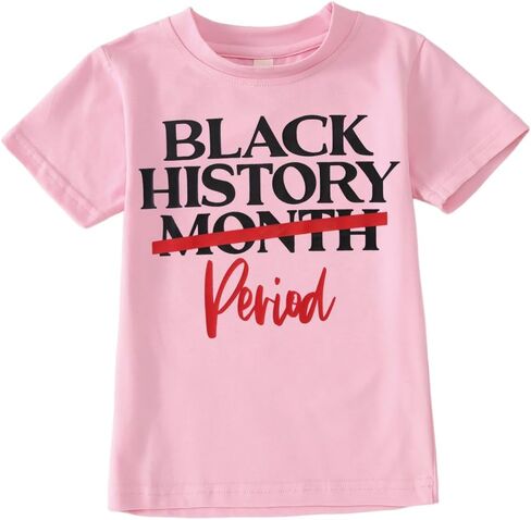 BOUTIKOME Toddler Girl Boy Black History Month Shirt Kid Juneteenth Short Sleeve T-Shirts African American History Outfit in Kuwait