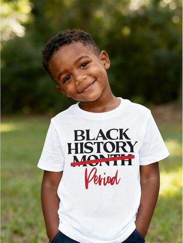 BOUTIKOME Toddler Girl Boy Black History Month Shirt Kid Juneteenth Short Sleeve T-Shirts African American History Outfit in Kuwait