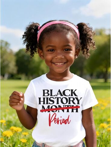 BOUTIKOME Toddler Girl Boy Black History Month Shirt Kid Juneteenth Short Sleeve T-Shirts African American History Outfit in Kuwait