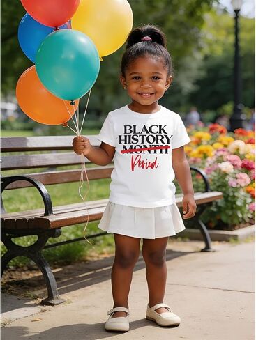 BOUTIKOME Toddler Girl Boy Black History Month Shirt Kid Juneteenth Short Sleeve T-Shirts African American History Outfit in Kuwait