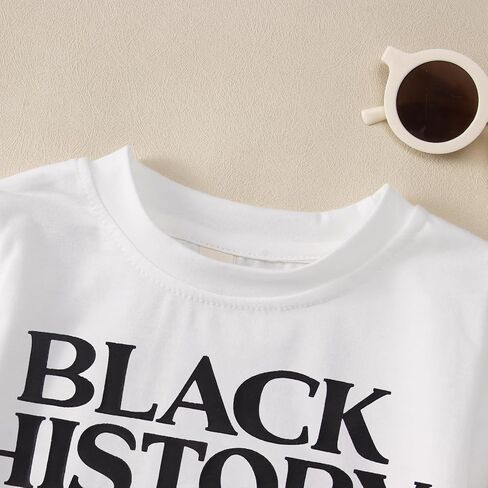 BOUTIKOME Toddler Girl Boy Black History Month Shirt Kid Juneteenth Short Sleeve T-Shirts African American History Outfit in Kuwait
