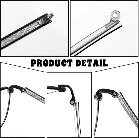 1 Pair Glasses Arm Replacement Temple Glasses Repair Kit Glass Replacement with Screws Glass Screwdriver Eyeglass Arms Legs Nose Pads in Kuwait