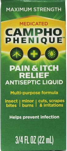 Campho-phenique Pain and Itch Relieving Antiseptic Liquid for Insect Bites, Scrapes & Minor Burns: 4 Packs of 0.75 Fl Oz in Saudi Arabia
