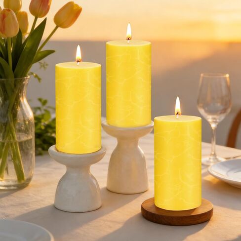 Citronella Candles Outdoor - Set of 6 Citronella Pillar Candles for Patio, Summer Outdoor Candles Bulk for Home, Soy Wax Candle for Garden Camping Party Yard Balcony,Wedding Decoration Candle for Home in Saudi Arabia