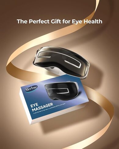 Eye Massager with Heat and Cooling, Integrated Smart Sleep Mask with Nose Rest and Soft Silicone Massage Head, 4 Massage Modes for Migraines, Dry Eye, Dark Circles,Bluetooth Music, Gift for Mother in Saudi Arabia