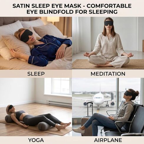 3 Pack 3D Contoured Sleep Eye Mask, Soft Breathable Blackout Eye Mask with Adjustable Strap Zero Eyes Pressure Cup Blindfold for Men Women Travel Naps Meditation Plane Game in Kuwait