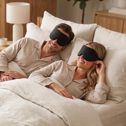 3 Pack 3D Contoured Sleep Eye Mask, Soft Breathable Blackout Eye Mask with Adjustable Strap Zero Eyes Pressure Cup Blindfold for Men Women Travel Naps Meditation Plane Game in Kuwait