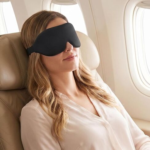 3 Pack 3D Contoured Sleep Eye Mask, Soft Breathable Blackout Eye Mask with Adjustable Strap Zero Eyes Pressure Cup Blindfold for Men Women Travel Naps Meditation Plane Game in Kuwait