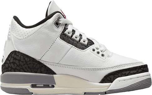 Nike Big Kid's Air Jordan 3 Retro Summit White/Fire Red 'Cement Grey' (DM0967 106) Gradeschool GS - Size 6Y in Kuwait
