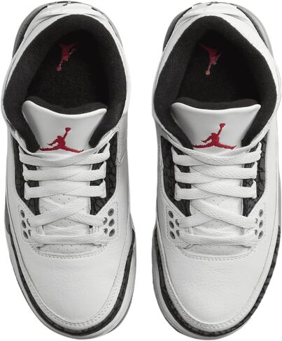 Nike Big Kid's Air Jordan 3 Retro Summit White/Fire Red 'Cement Grey' (DM0967 106) Gradeschool GS - Size 6Y in Kuwait