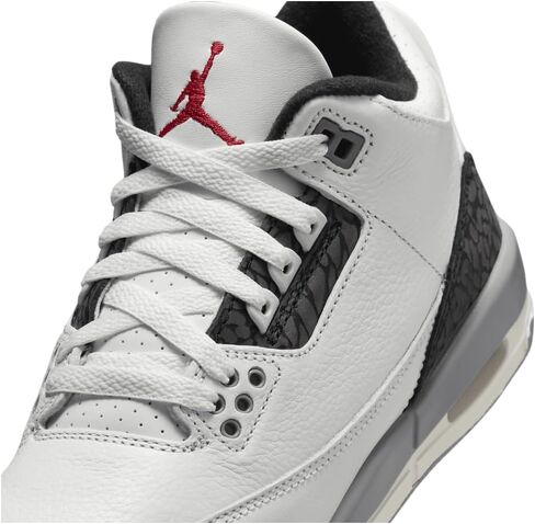 Nike Big Kid's Air Jordan 3 Retro Summit White/Fire Red 'Cement Grey' (DM0967 106) Gradeschool GS - Size 6Y in Kuwait