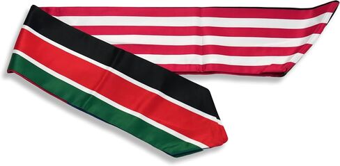 USA And Kenya Flag Graduation Stole,Satin Embroidery Graduation Sash for International Students,72 Inch Length. in Saudi Arabia