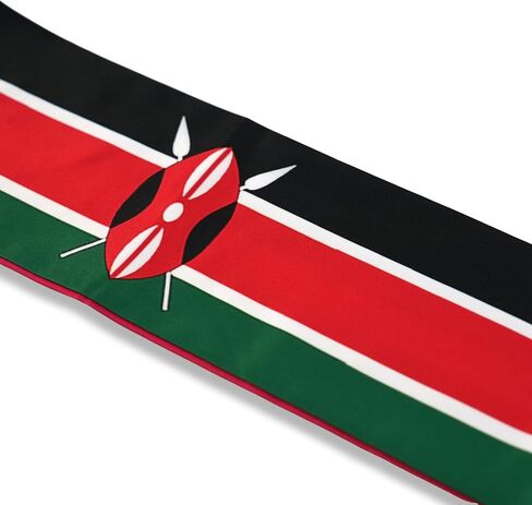 USA And Kenya Flag Graduation Stole,Satin Embroidery Graduation Sash for International Students,72 Inch Length. in Saudi Arabia