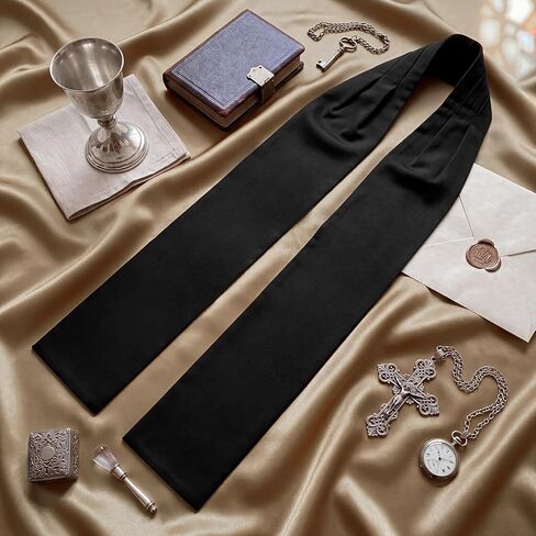 Cuffbow 100" Long Clergy Tippet for Women Men Liturgical Scarf with Pleated Neck Design in Saudi Arabia