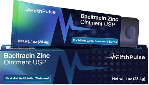 Bacitracin Antibiotic Ointment with Zinc, 1oz - First Aid Ointment for Minor Cuts, Bruises, Abrasions, Burns - Topical Antibiotic for Wound Healing in Saudi Arabia