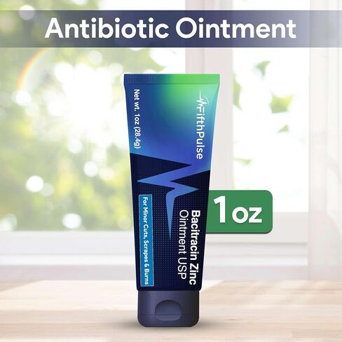 Bacitracin Antibiotic Ointment with Zinc, 1oz - First Aid Ointment for Minor Cuts, Bruises, Abrasions, Burns - Topical Antibiotic for Wound Healing in Saudi Arabia