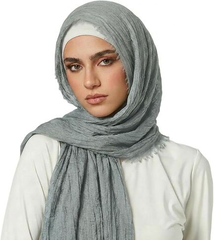 LMVERNA Linen Feeling Scarf for Women, Thin Soft Rayon Scarf Lightweight Solid Scarf Shawl in Saudi Arabia