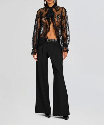 Women Sheer Shawl Cape Lace Floral Batwing Sleeve Blouse Mesh Poncho Top Shrug Bolero Cover Up Wedding Party in Kuwait