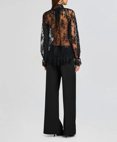 Women Sheer Shawl Cape Lace Floral Batwing Sleeve Blouse Mesh Poncho Top Shrug Bolero Cover Up Wedding Party in Kuwait
