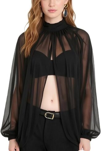 Women Sheer Shawl Cape Lace Floral Batwing Sleeve Blouse Mesh Poncho Top Shrug Bolero Cover Up Wedding Party in Kuwait