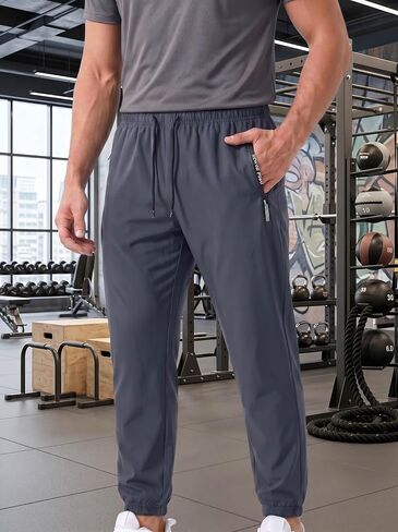 Men's Lightweight Hiking Pants Breathable Quick-Dry Water Resistant Joggers for Camping Fishing Running Outdoor Sports in Kuwait