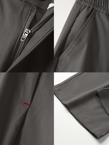 الرجال السراويل الفضفاضة السراويل مطوي سحاب يطير شبه مرونة حزام عارضة فضفاضة واسعة الساق مع جيوب in Kuwait