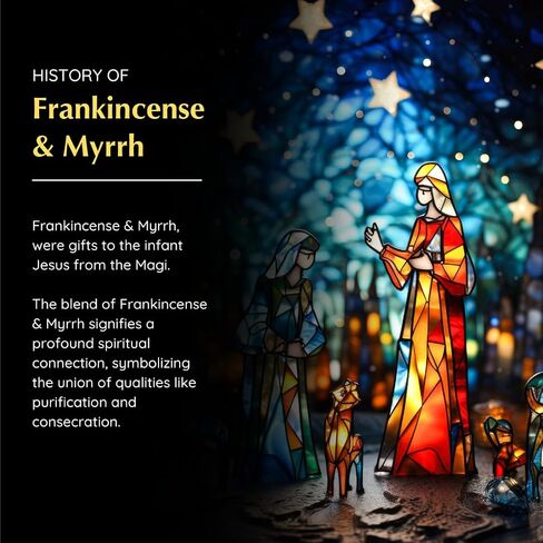 Frankincense & Myrrh Luxury Incense Sticks by Aromafume| 3x30 Sticks for Prayer, Meditation, Aromatherapy, Purification & Protection| Charcoal Free| Long Lasting Aroma, Spiritual Gifts in Kuwait