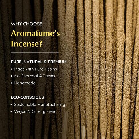 Frankincense & Myrrh Luxury Incense Sticks by Aromafume| 3x30 Sticks for Prayer, Meditation, Aromatherapy, Purification & Protection| Charcoal Free| Long Lasting Aroma, Spiritual Gifts in Kuwait
