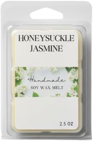 Honeysuckle Jasmine Scented Wax Melts, Highly Scented Natural Soy Wax Cubes for Warmers, Aromatherapy & Home Fragrance, 1-Pack (2.5 Ounces, 6 Cubes) in Kuwait