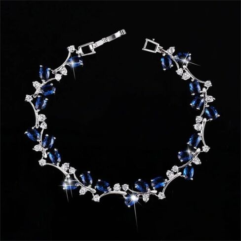 Bohemian style tennis bracelet paired into zircon branch bracelet, floral design jewelry for women, perfect for everyday wear, parties and gifts in Kuwait