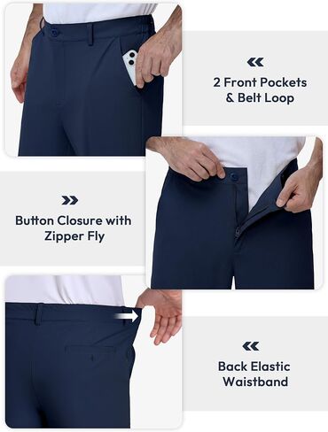 SEVEGO Tall Mens Golf Pants 34/36/38 Inseam Lightweight Slacks Dress Relaxed Fit Athletic Casual Trousers with Pockets in Saudi Arabia