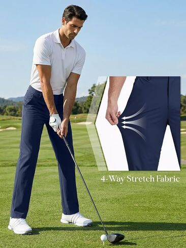 SEVEGO Tall Mens Golf Pants 34/36/38 Inseam Lightweight Slacks Dress Relaxed Fit Athletic Casual Trousers with Pockets in Saudi Arabia