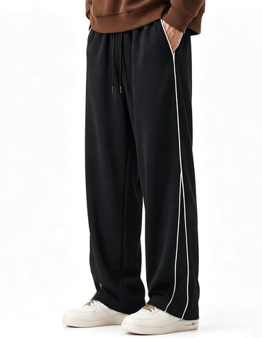 Men's Baggy Parachute Pants Loose Casual Wide Leg Y2K Lightweight Quick Dry Deep Pockets Urban Pants in Saudi Arabia