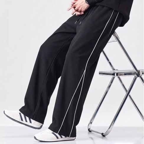 Men's Baggy Parachute Pants Loose Casual Wide Leg Y2K Lightweight Quick Dry Deep Pockets Urban Pants in Saudi Arabia