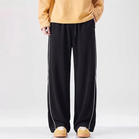 Men's Baggy Parachute Pants Loose Casual Wide Leg Y2K Lightweight Quick Dry Deep Pockets Urban Pants in Saudi Arabia
