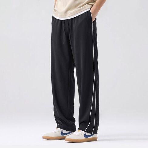 Men's Baggy Parachute Pants Loose Casual Wide Leg Y2K Lightweight Quick Dry Deep Pockets Urban Pants in Saudi Arabia