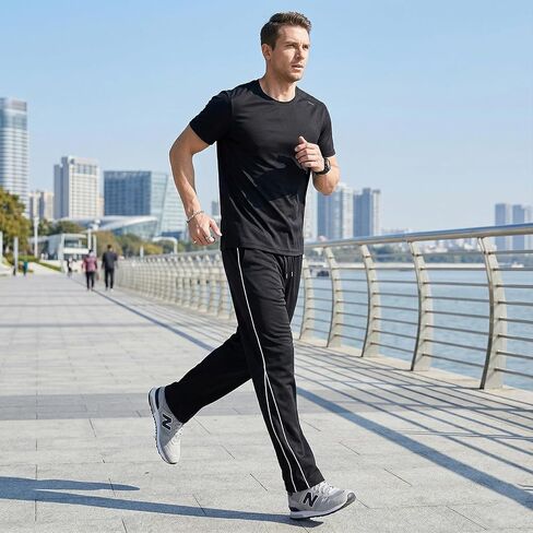 Men's Baggy Parachute Pants Loose Casual Wide Leg Y2K Lightweight Quick Dry Deep Pockets Urban Pants in Saudi Arabia