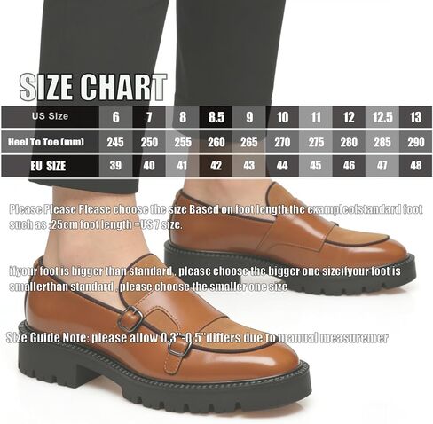Men's Suede Leather Platform Loafers Fashion Round Toe Double Monk Leather Shoe Comfort Slip On Business Dress Shoes for Wedding Office Formal in Kuwait